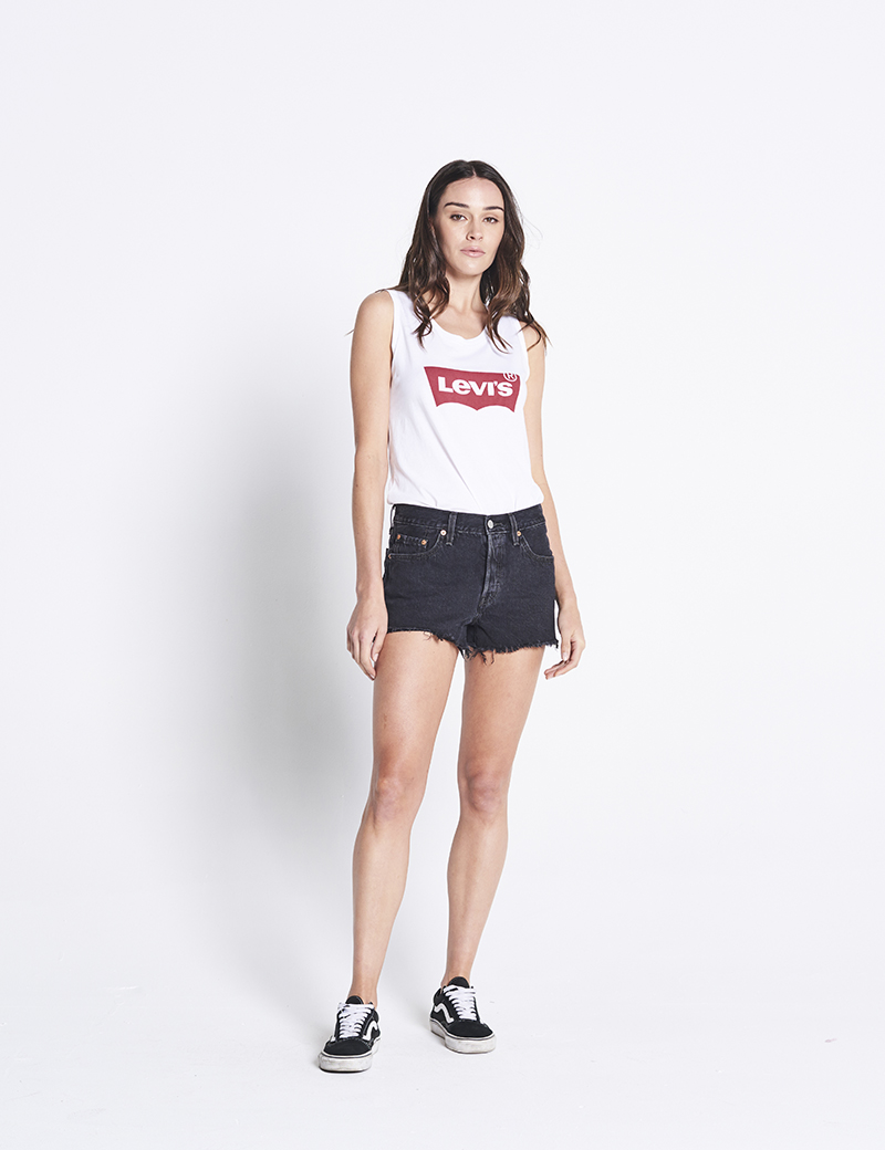 levis black 501 shorts