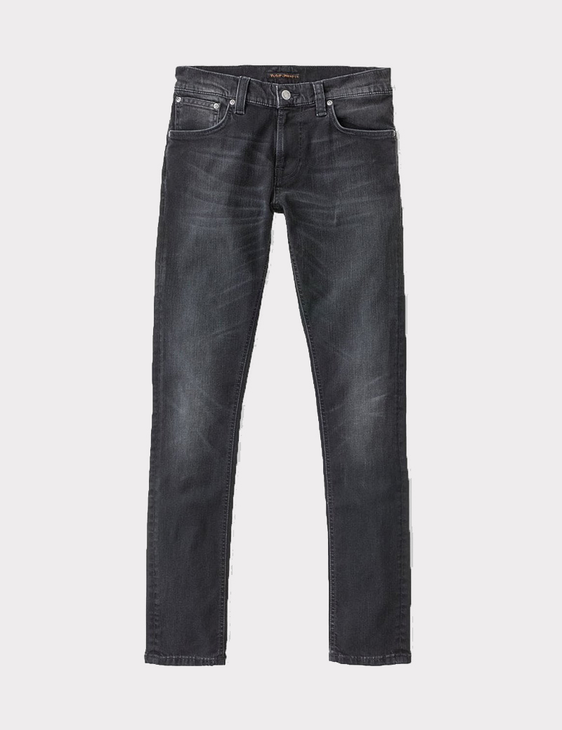 nudie jeans tight terry rainy black