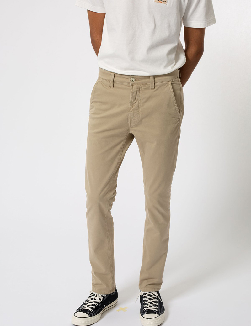 nudie slim adam beige