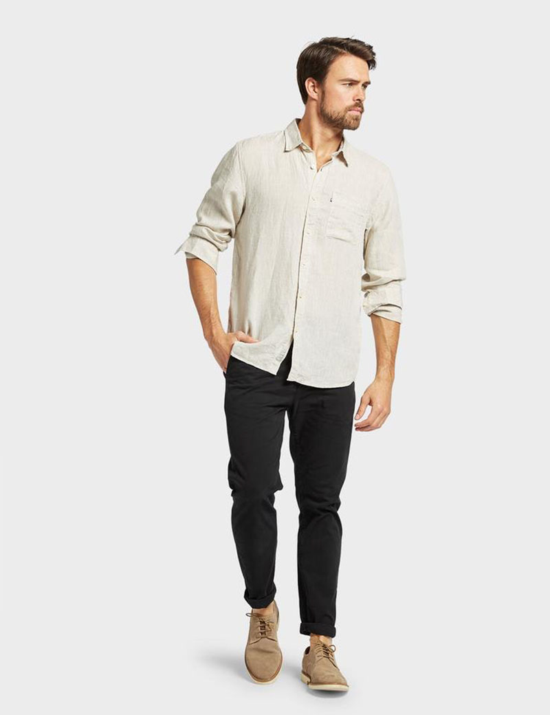 Academy Hampton Linen - Oatmeal - Denim and Cloth