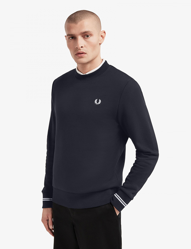 fred perry crew neck sweatshirt