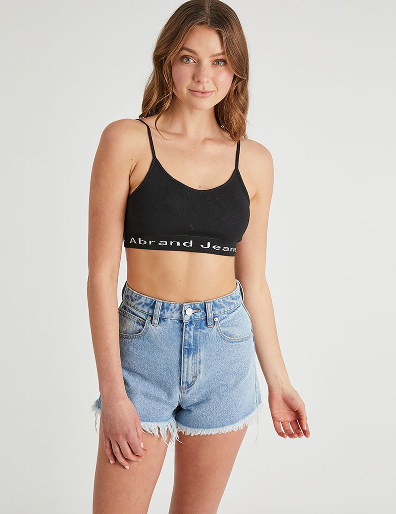 a high relaxed shorts in esmeralda denim
