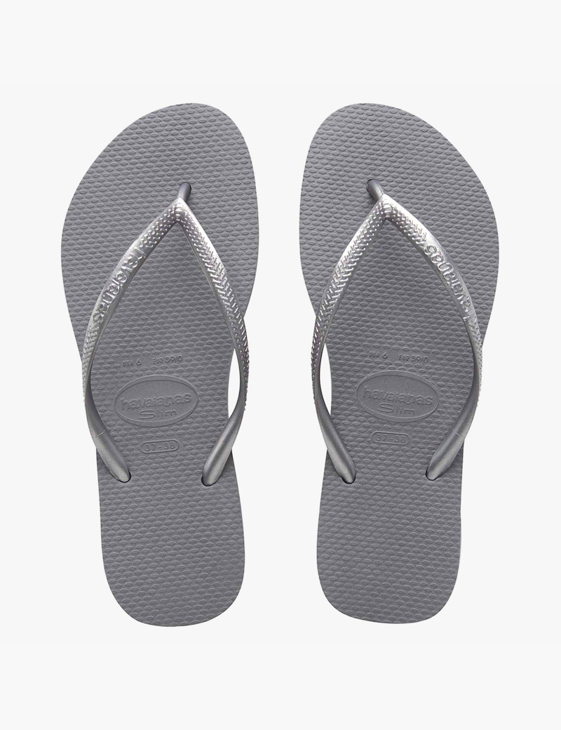 Havaianas Slim Metallic Steel Grey - Denim and Cloth