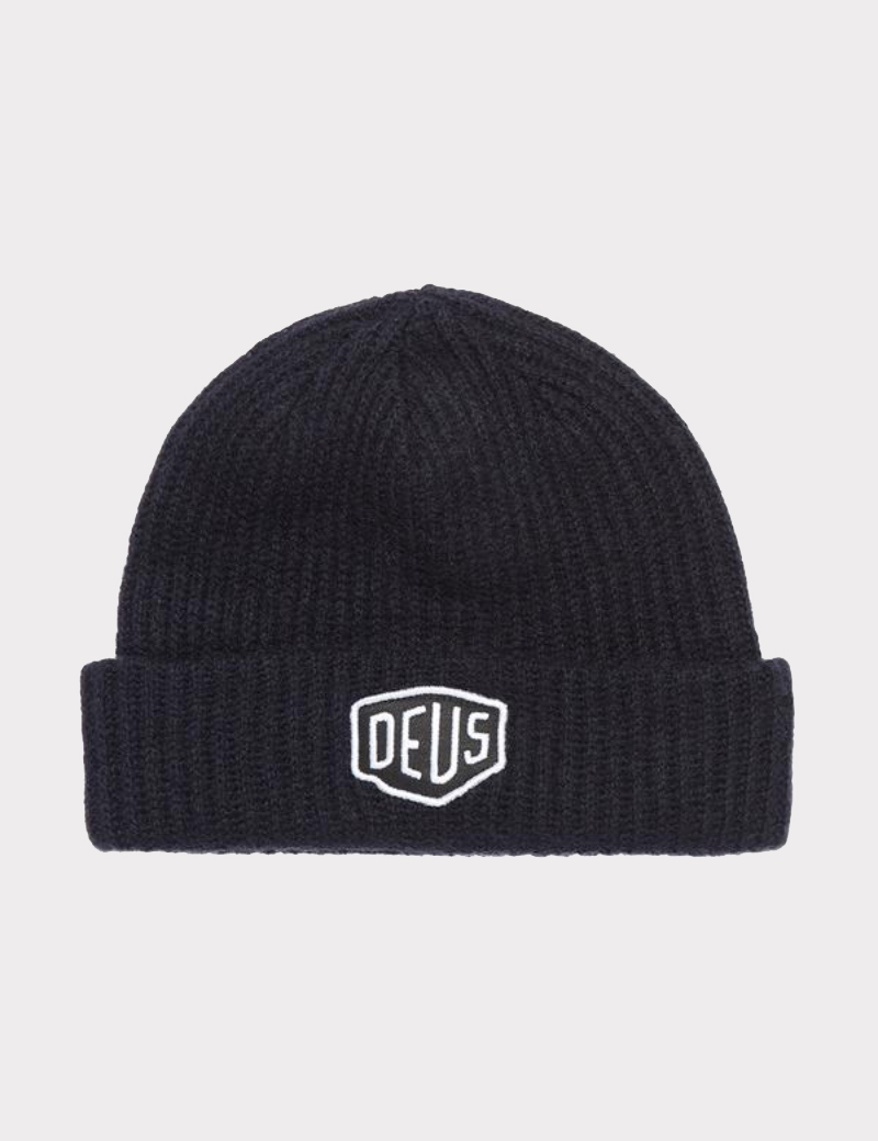 Deus Shield Beanie Navy - Denim and Cloth