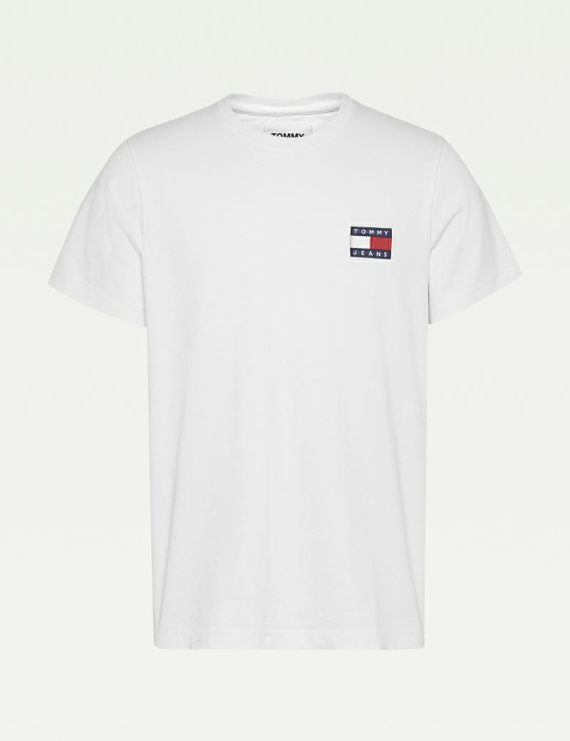 Tommy Jeans Tommy Badge Tee White - Denim and Cloth