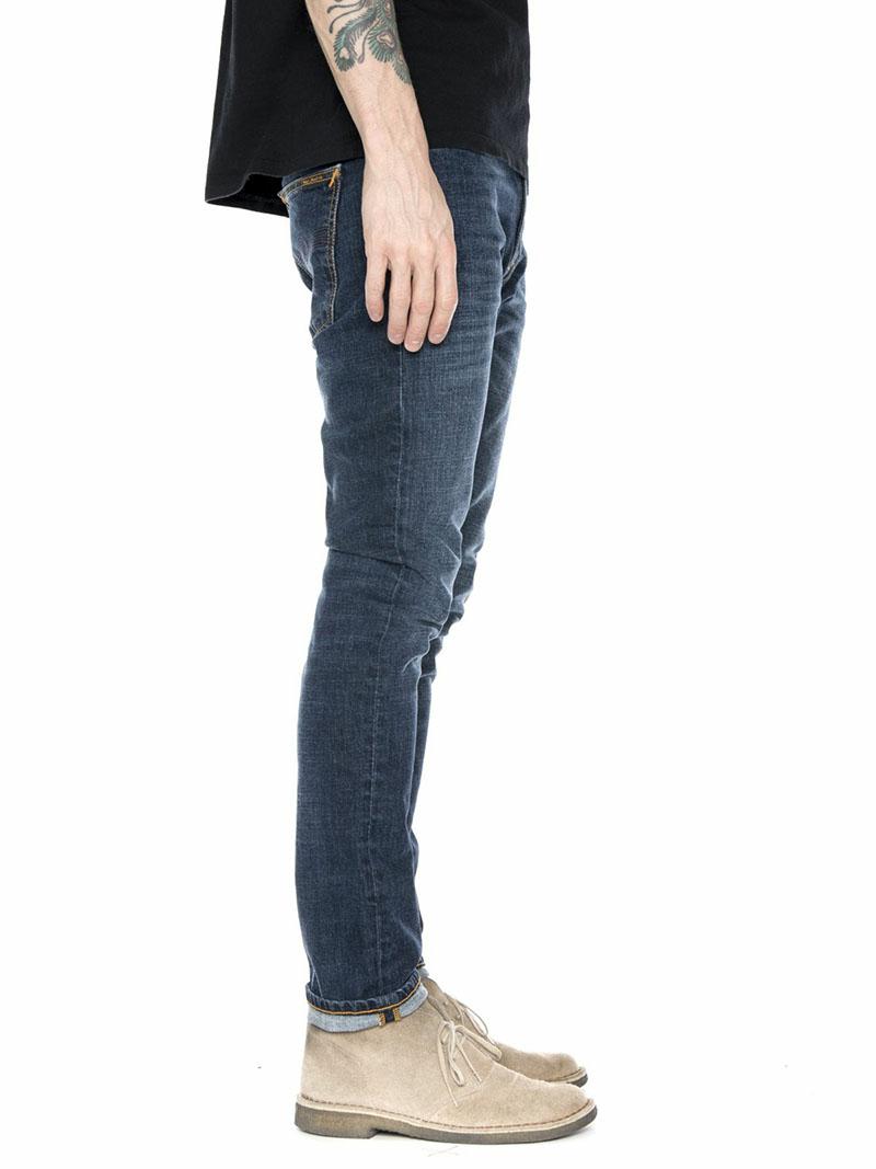 Nudie Lean Dean Dark Worn Navy - Denim 