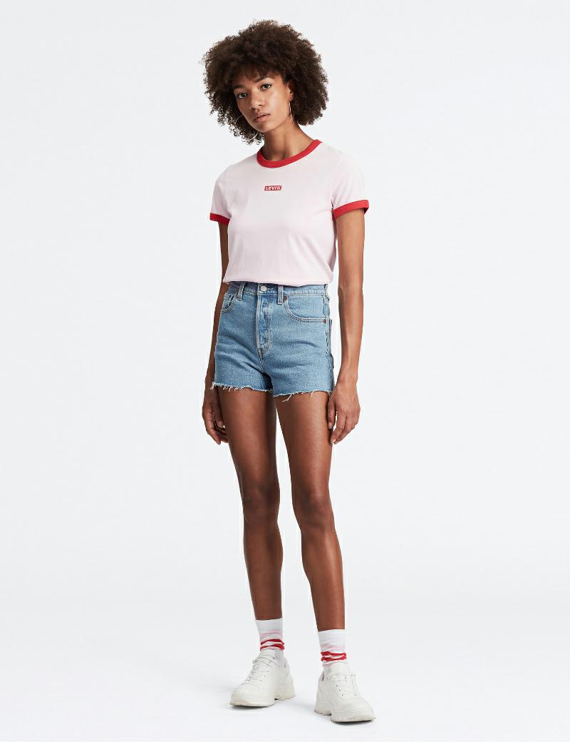 levi's ribcage denim shorts