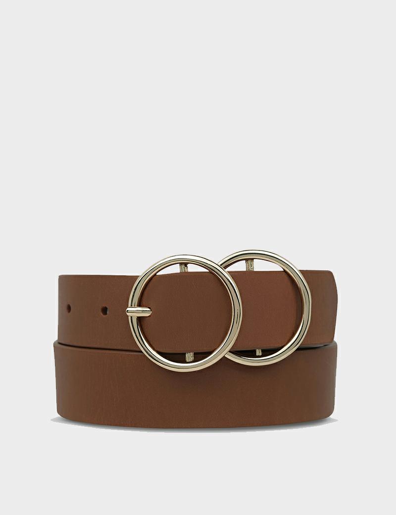 Status Anxiety Mislaid Belt Tan Gold Denim and Cloth