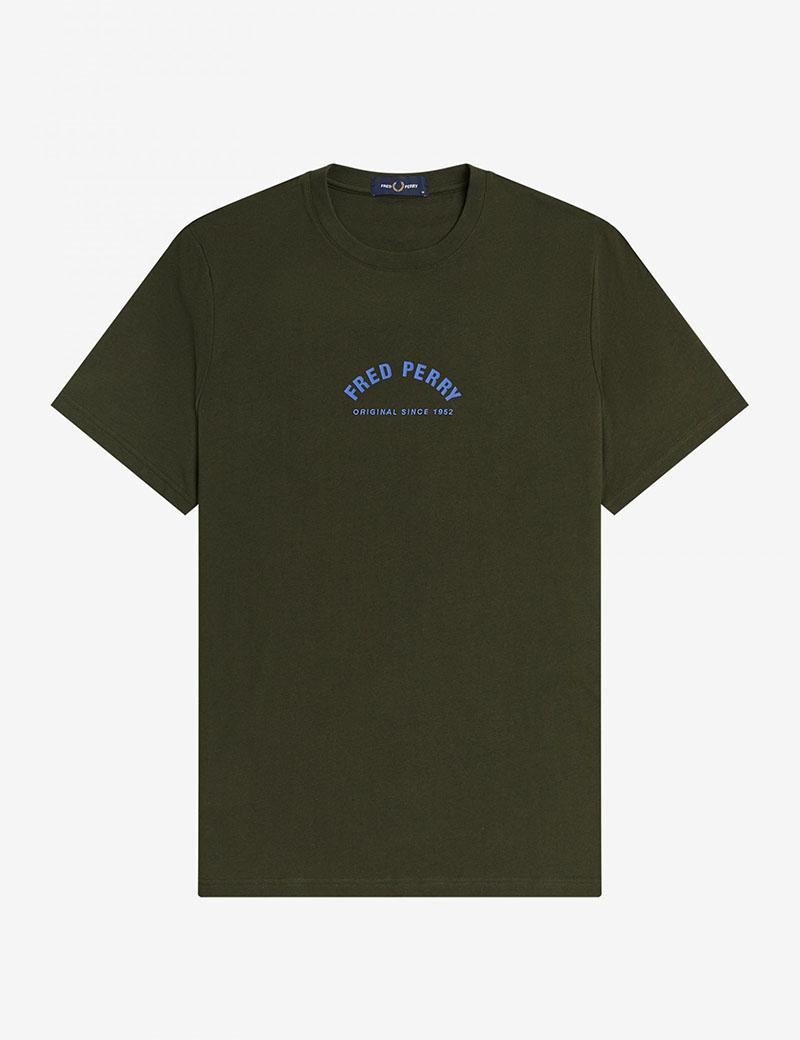Fred Perry Arch Branding Tee Hunting - Denim and Cloth