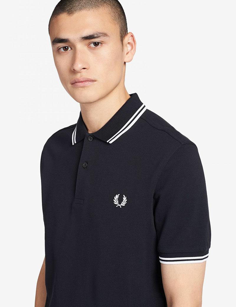 Fred Perry Fp Slim Tipped Polo Navy 