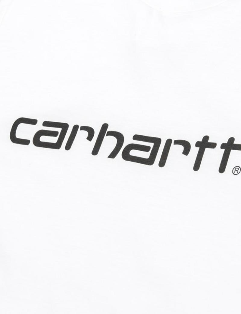 Carhartt Ss Script Tee White Blk - Denim and Cloth