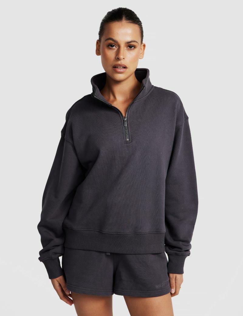 Ortc w Quarter Zip Charcoal - Denim and 