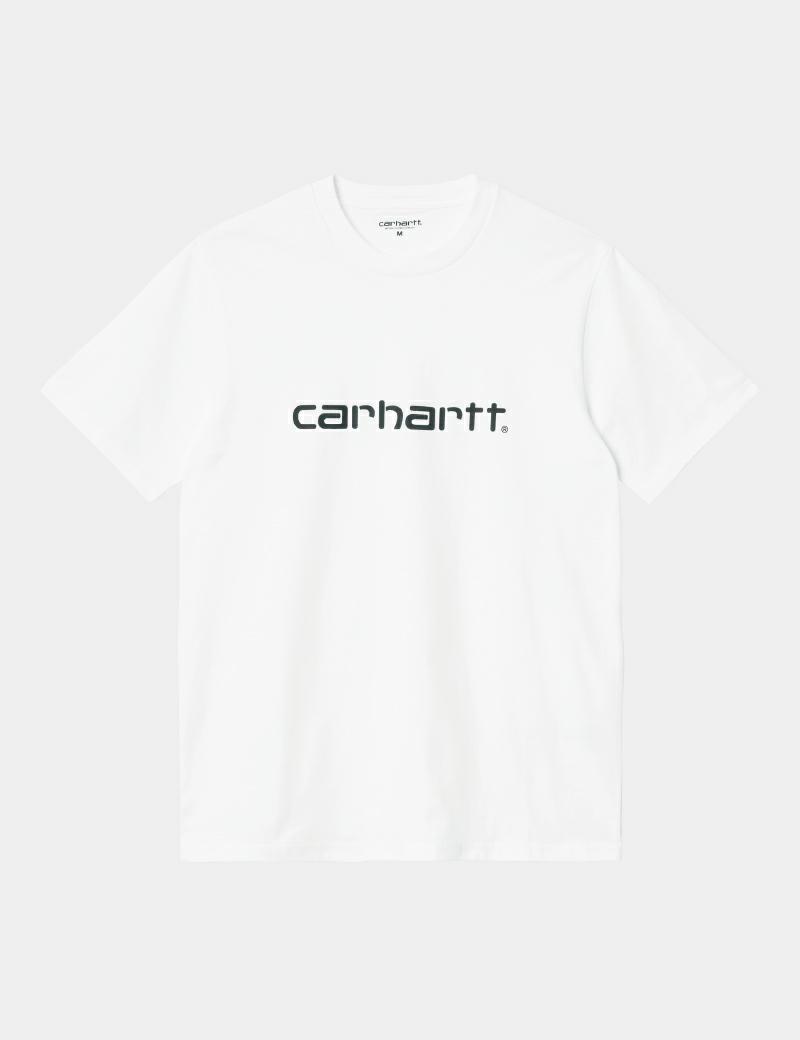 Carhartt Ss Script Tee White - Denim and Cloth