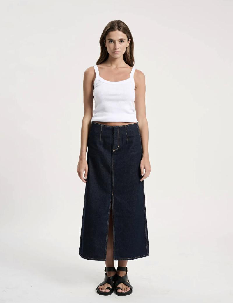 Neuw Recut Maxi Skirt Rinse - Denim and Cloth