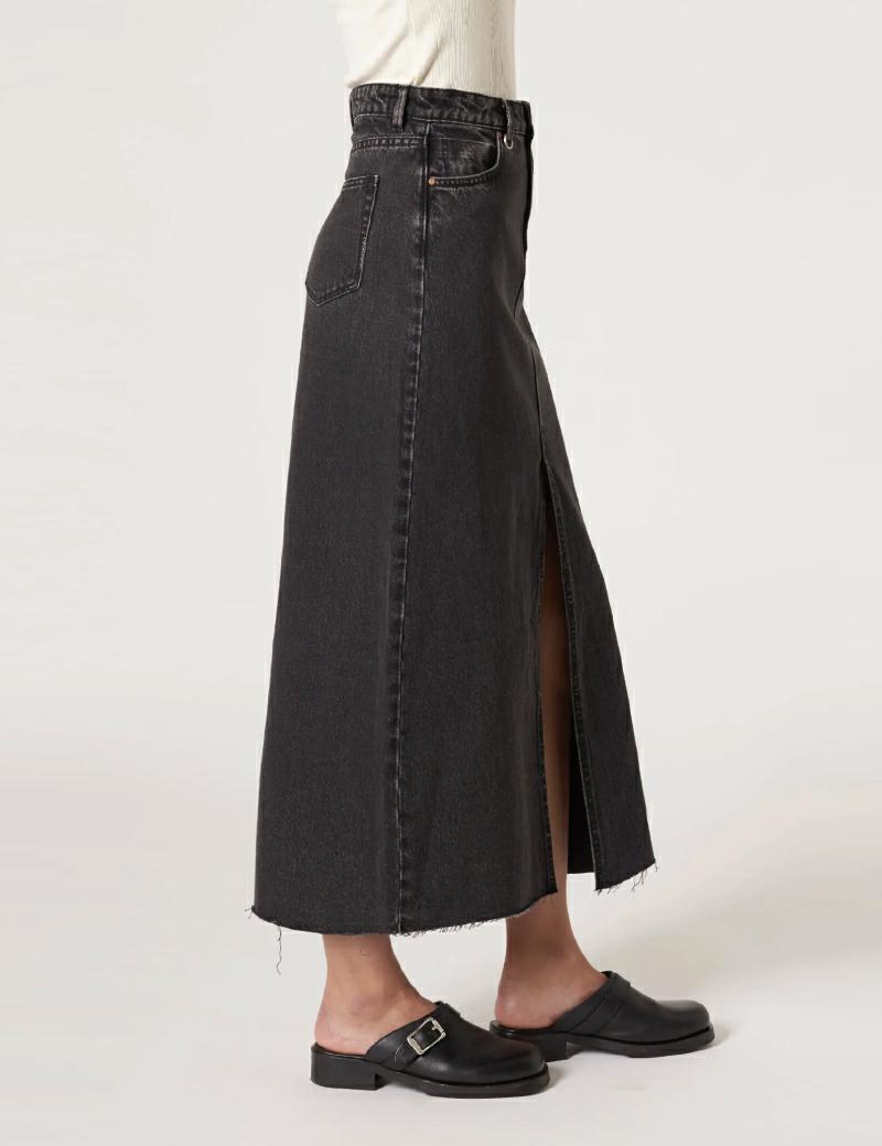 Neuw Darcy Maxi Skirt Granite - Denim and Cloth