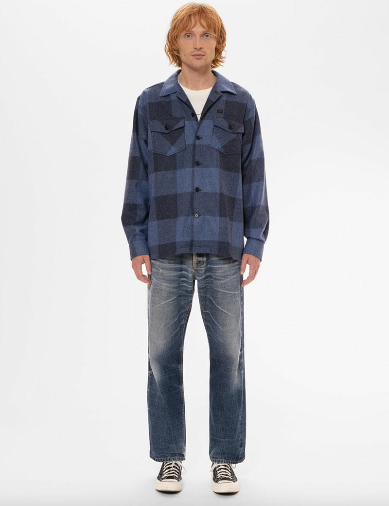 Nudie Vincent Buffalo Check - Denim and Cloth