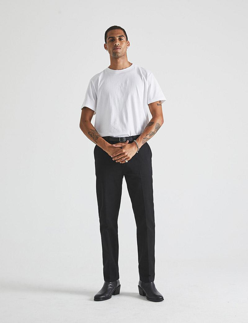 Relaxed twill trousers black – TOTEME
