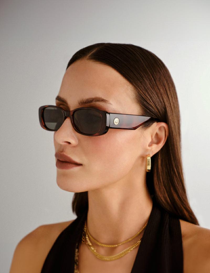 Le Specs Pilferer Occhiali Da Sole Donna, Forma Rettangolare, Montatura Tartaruga, Lenti Non Polarizzate, Alta Protezione UV, LSP2352103