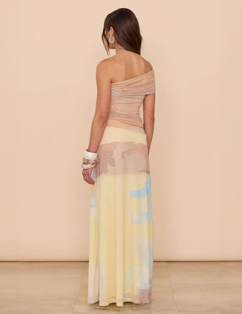 Sovere Impression One Shoulder Dress Yellow