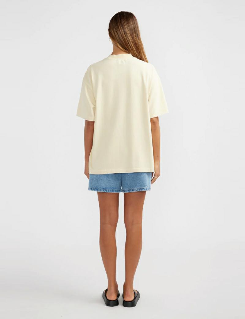 Ena Pelly Chloe Oversized Tee Lemon