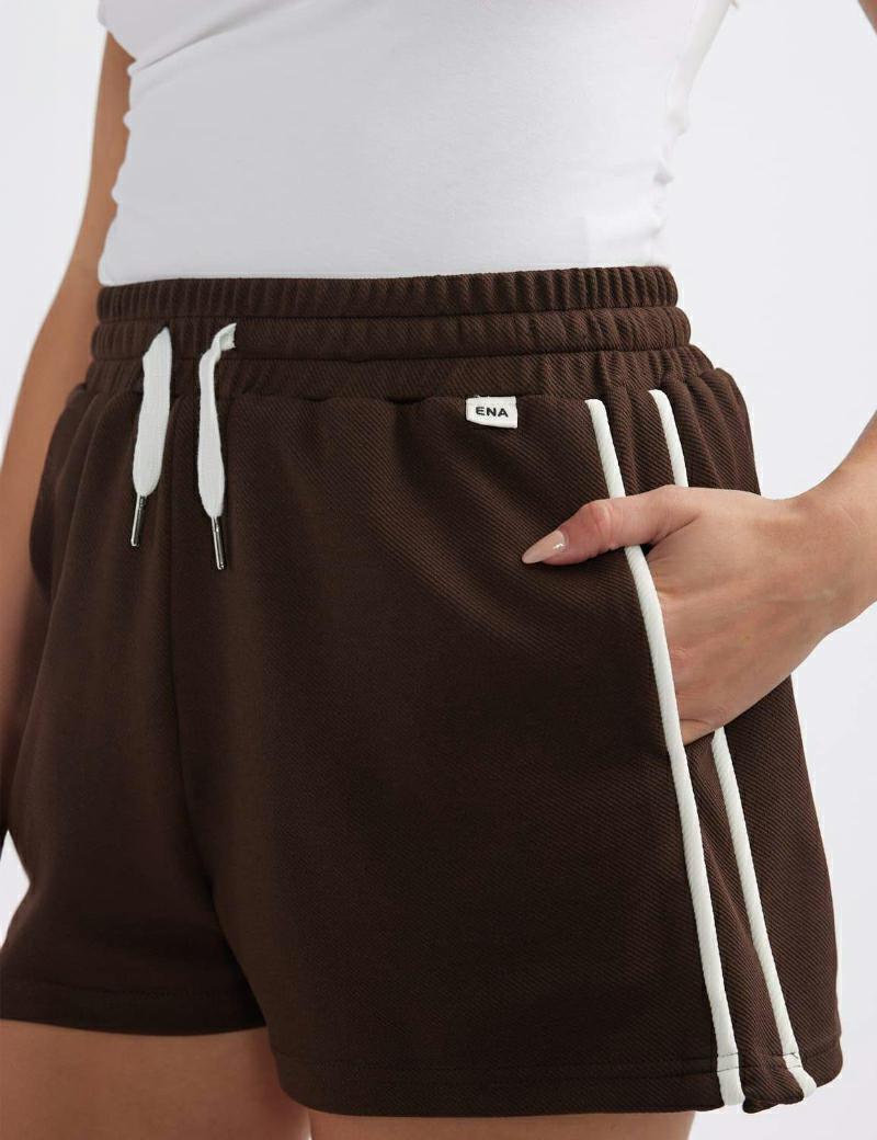 Ena Pelly Paloma Stripe Short Mocha