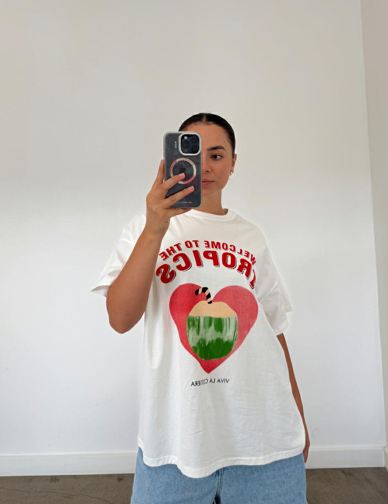 Byfrankie Tropic Tee White