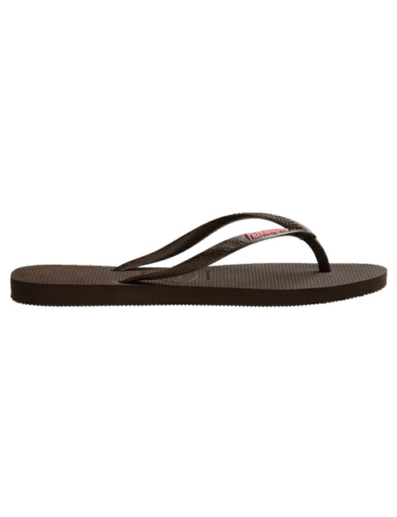 Havaianas Slim Logo Brown Pink