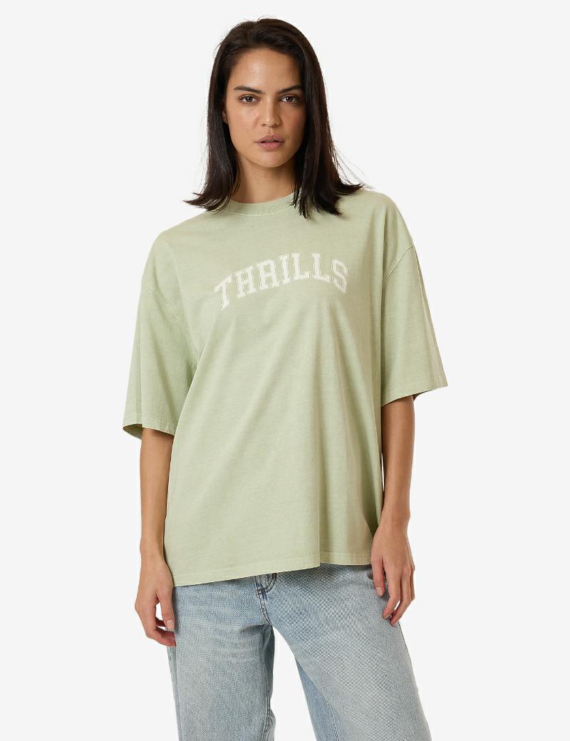 Thrills Line Up Os Tee Mist Green