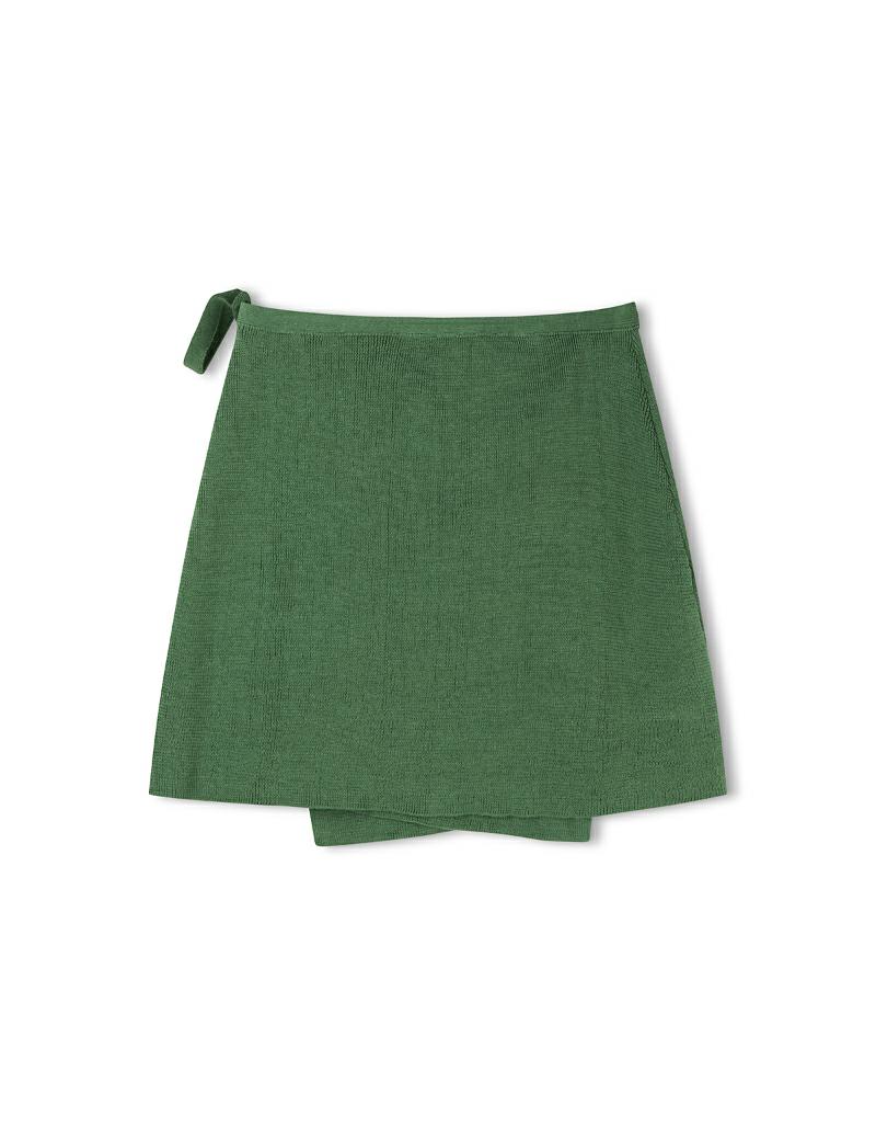 Zulu & Zephyr Eucalyptus Knit Wrap Skirt