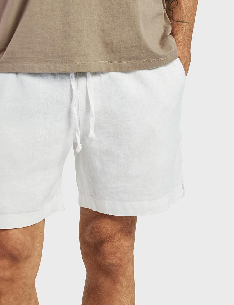 Academy Riviera Linen Short White