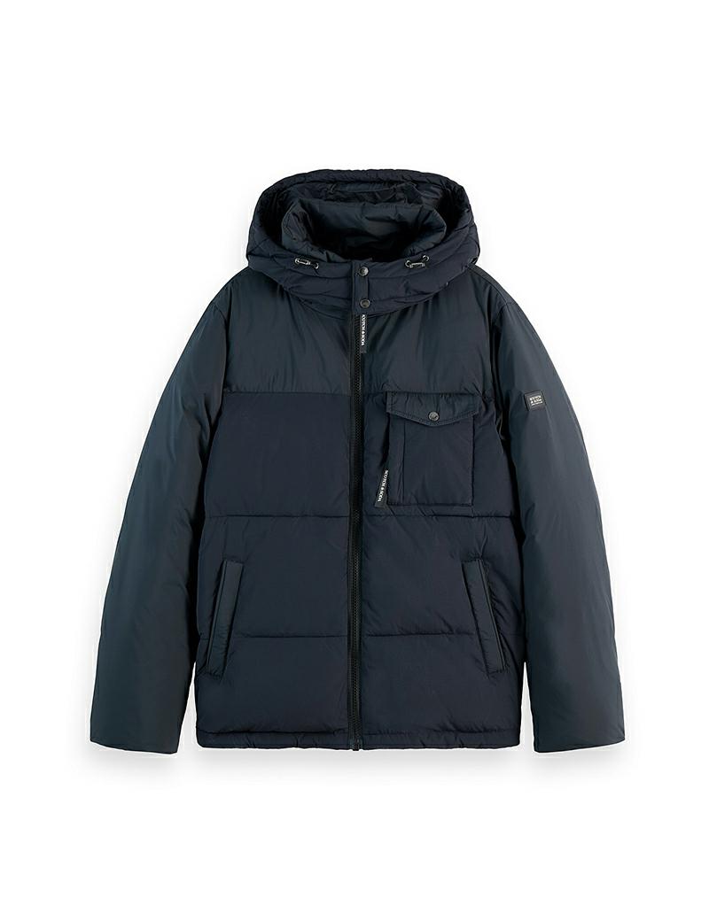 Scotch & Soda Hooded Puffer Black