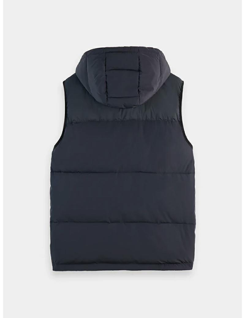 Scotch & Soda Quilted Hooded Vest Black