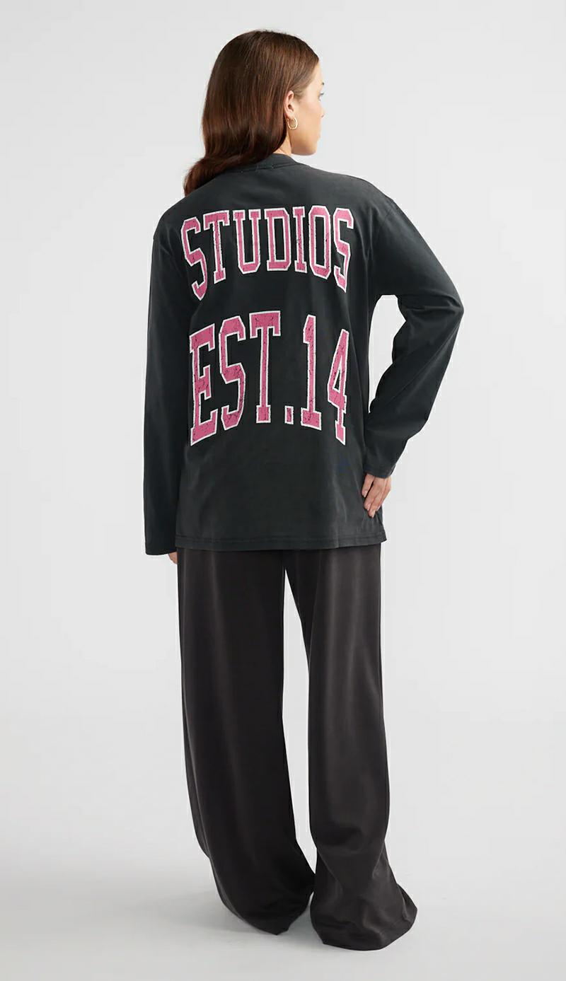 Ena Pelly Pink Kara Ls Tee