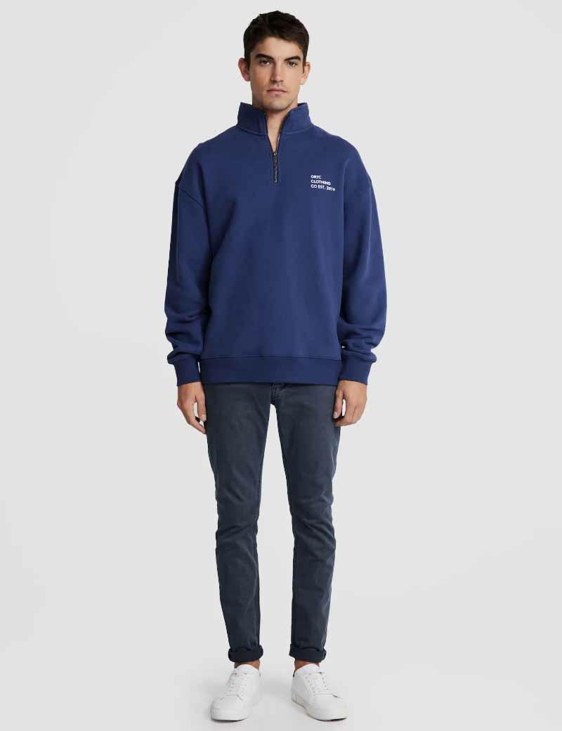 Ortc Fleece Logo Qtr Navy