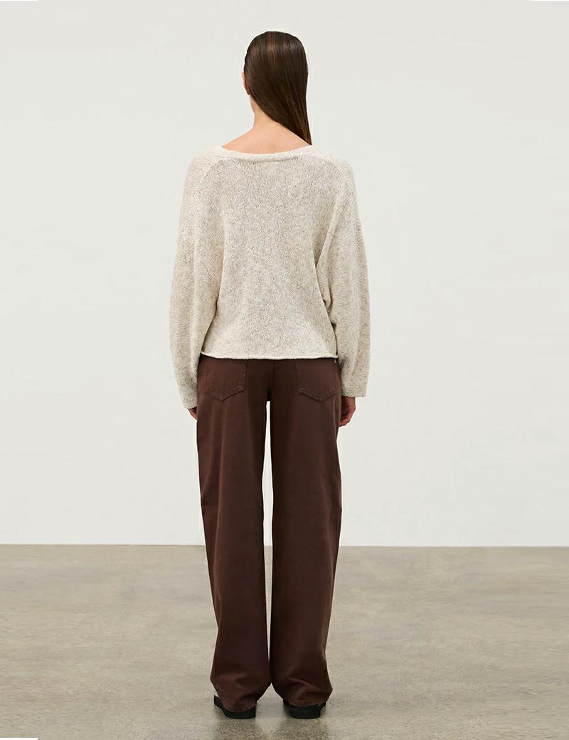 Zulu & Zephyr Camel Marle v Neck Jumper