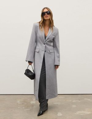 Bayse Brand Valeria Coat Fog Grey