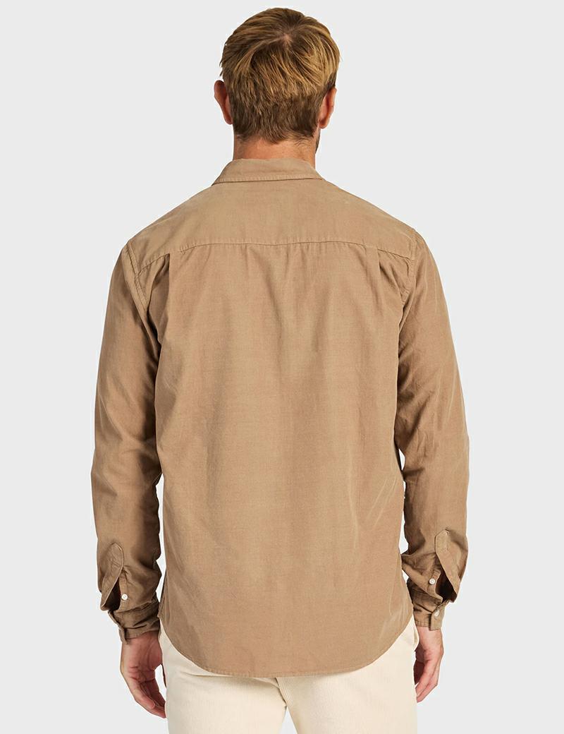 Academy Micro Cord Shirt Tan