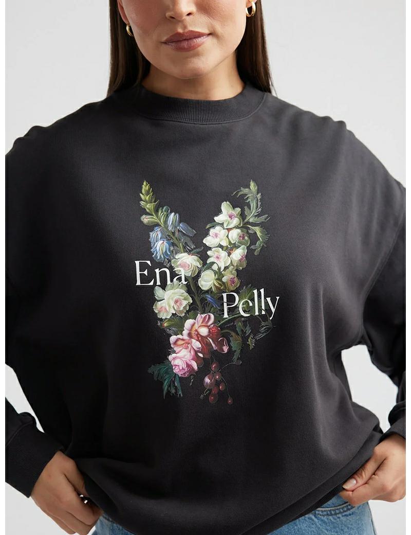 Ena Pelly Botanic Sweatshirt Blk