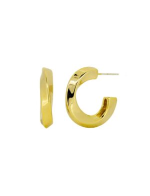 Jolie and Deen Adele Hoops Gold