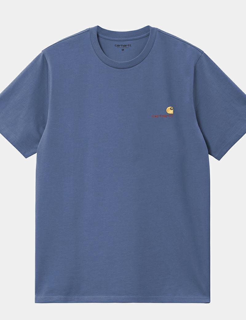 Carhartt Ss American Script t Blue