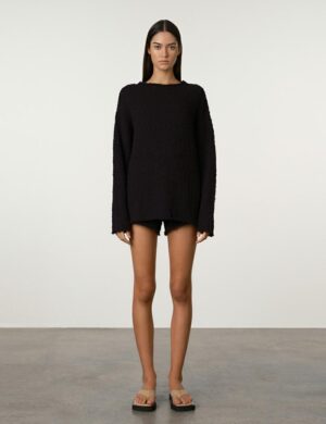 Zulu & Zephyr Boucle Knit Jumper Black