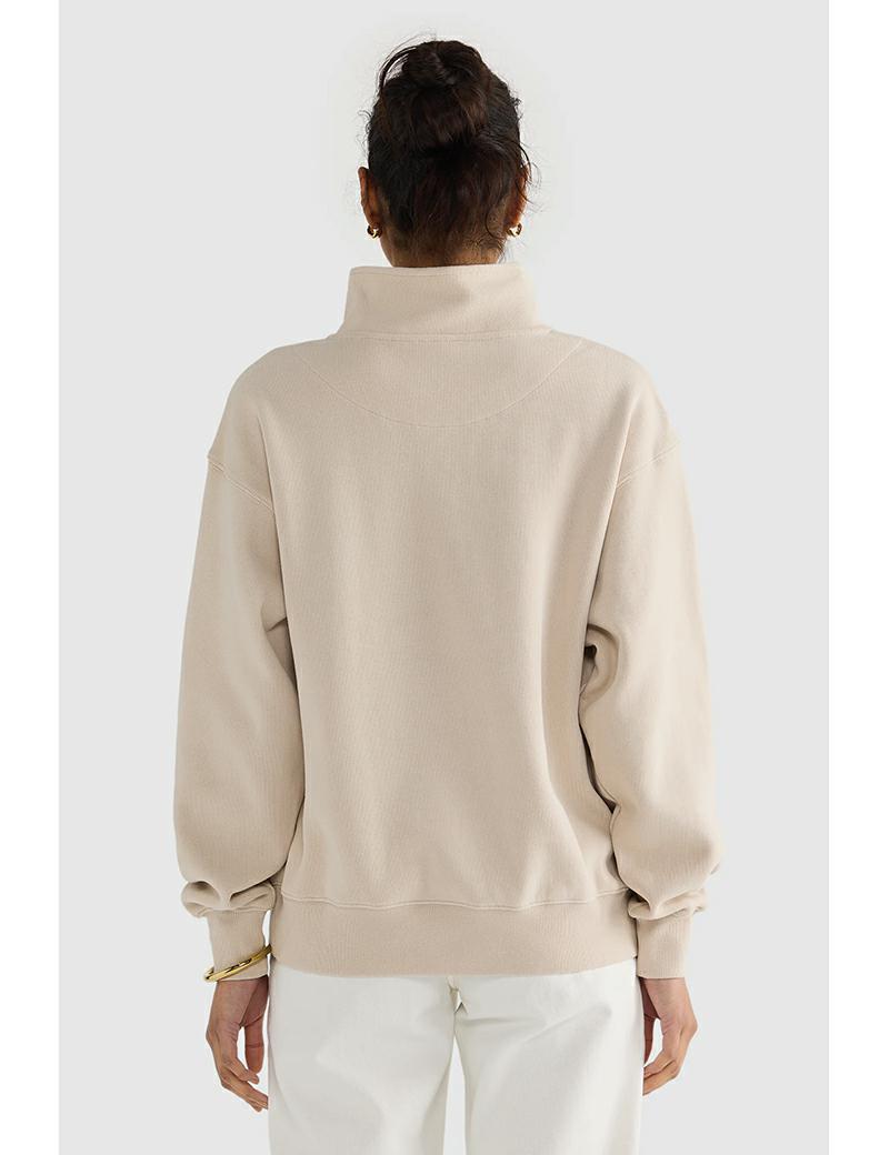 Ortc Ava Ribbed Qtr Zip Bone