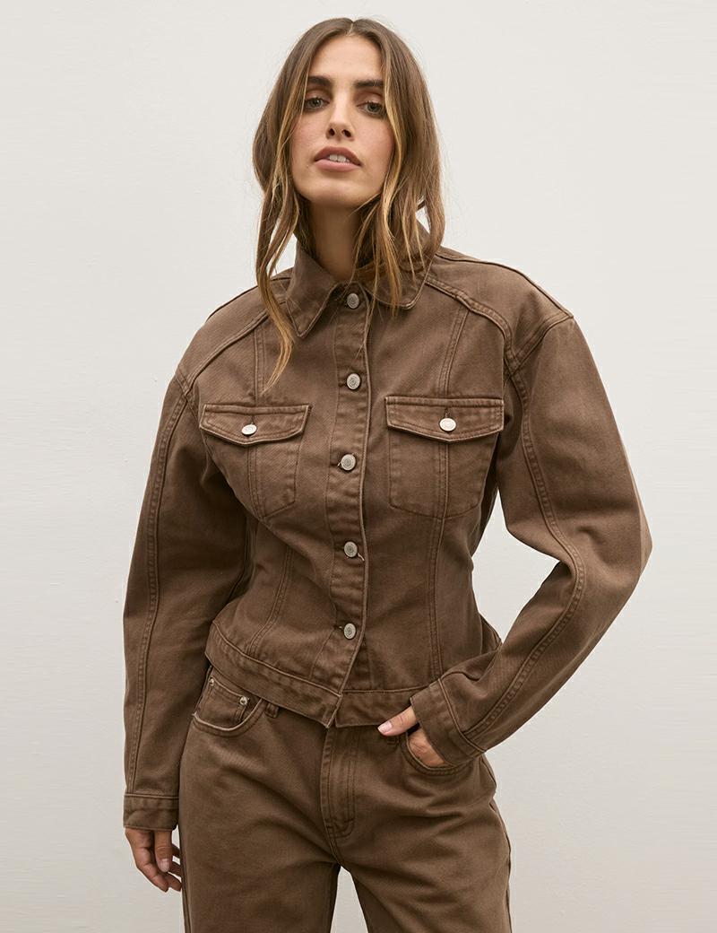 Bayse Brand Violet Denim Jacket Choco