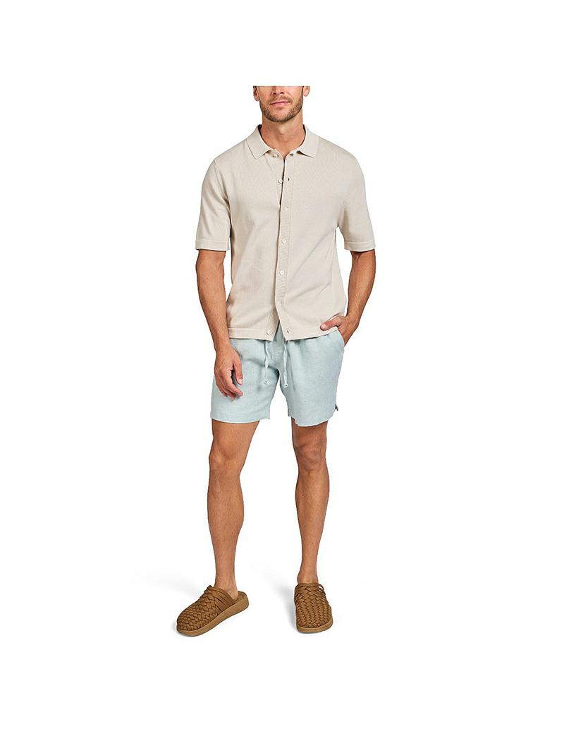Academy Riviera Linen Short Aqua