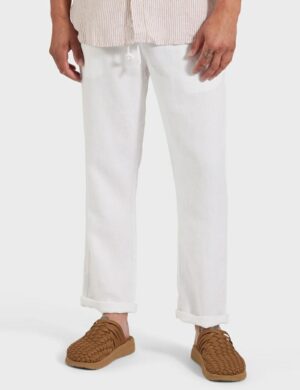 Academy Riviera Linen Pant White