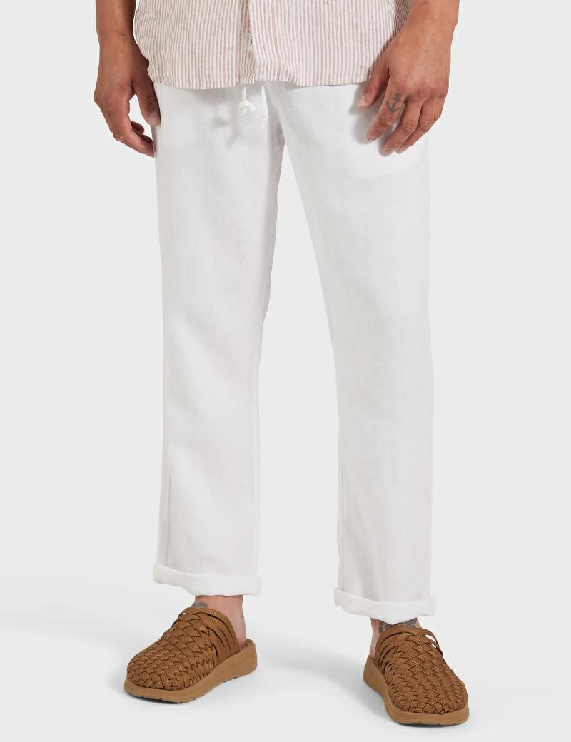 Academy Riviera Linen Pant White