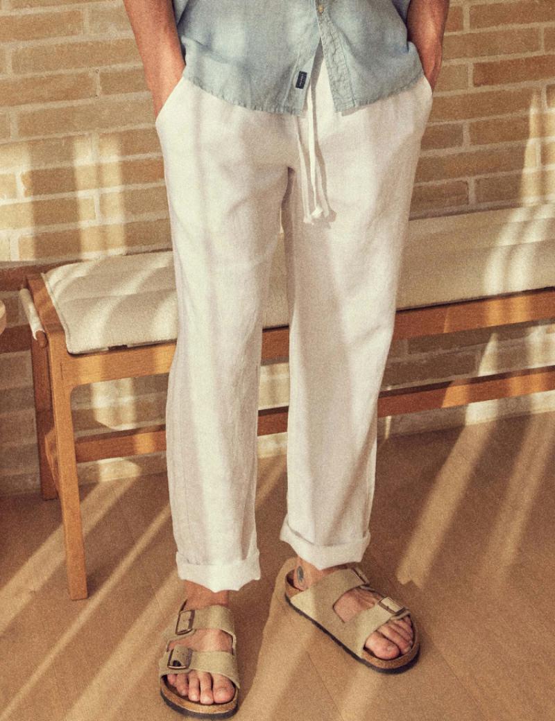 Academy Riviera Linen Pant White