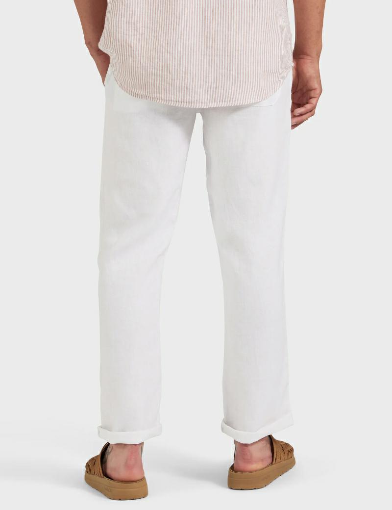 Academy Riviera Linen Pant White