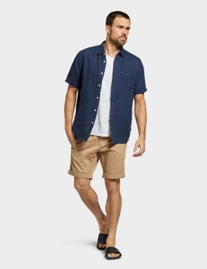 Academy Hampton Linen Ss Navy