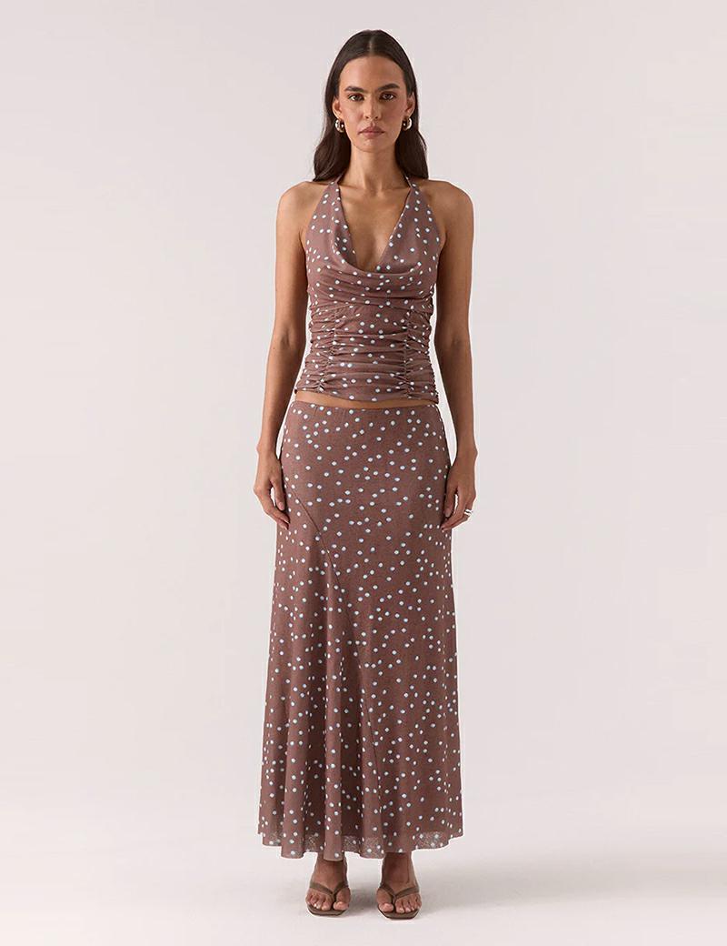 Sovere Delilah Top Mocha Polka